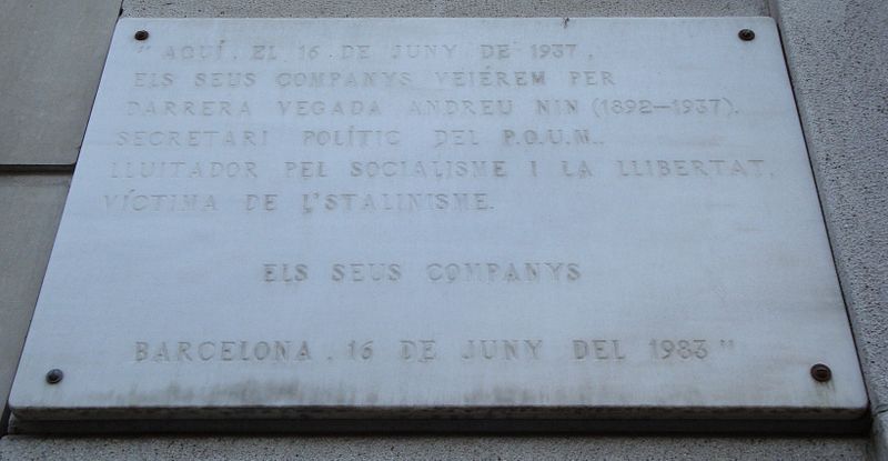 Gedenkteken Andreu Nin