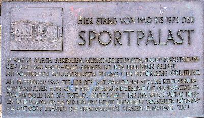 Memorial Berliner Sportpalast