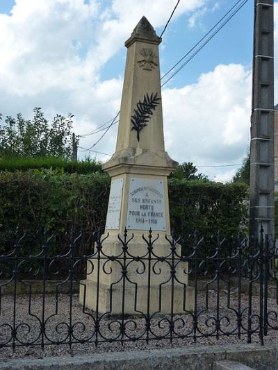 Monument Eerste Wereldoorlog Auboncourt-Vauzelles