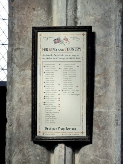 Roll of Honour Old Bolingbroke Church