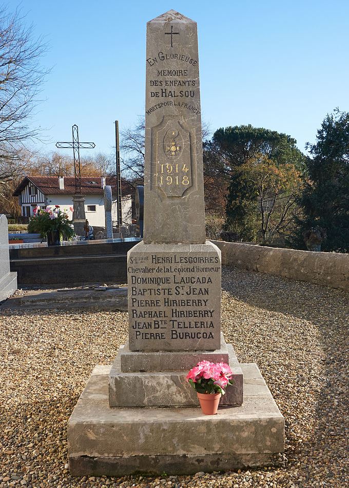 Monument Eerste Wereldoorlog Halsou
