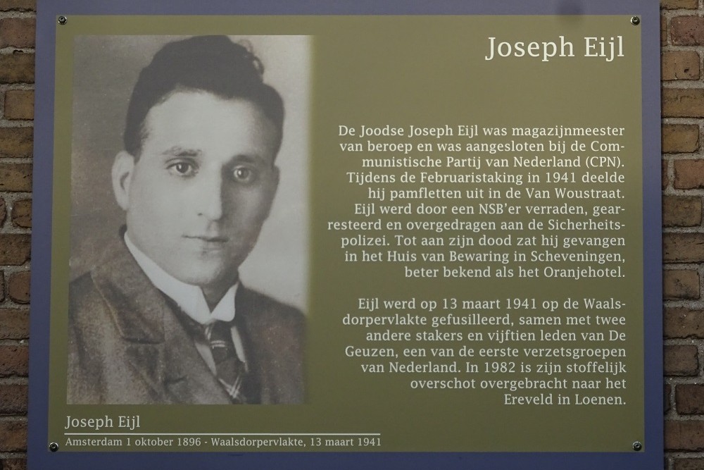 Memorial Plates Slotermeer Joop Eijlstraat