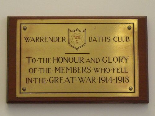 Oorlogsmonument Warrender Baths Club