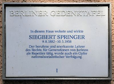 Gedenkteken Siegbert Springer