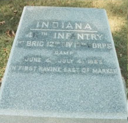 Position Marker Camp Site 46th Indiana Infantry (Union)