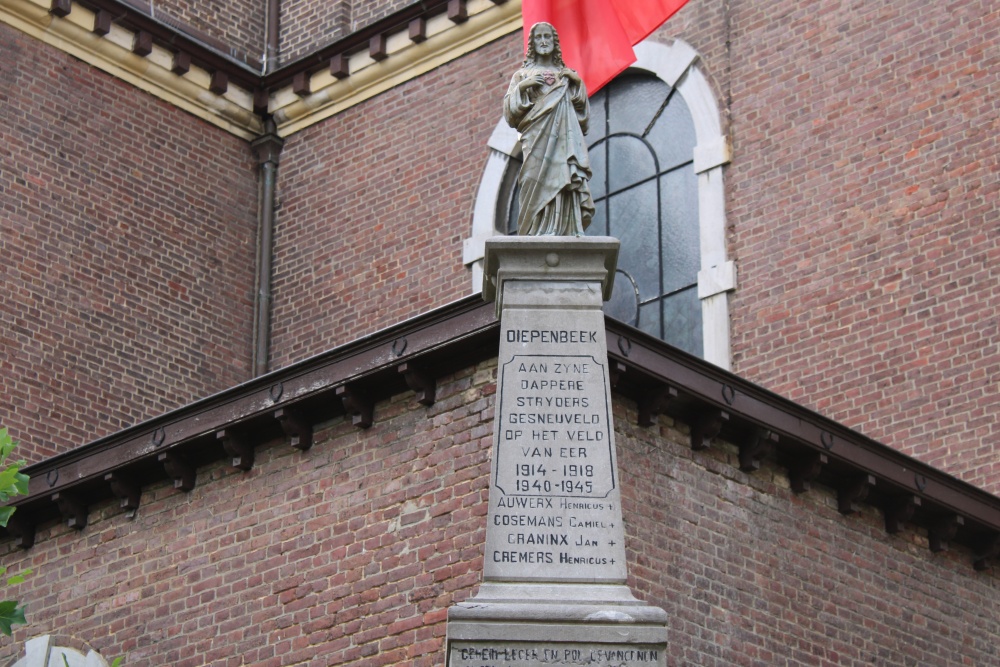 War Memorial - Holy Heart Statue Diepenbeek #3