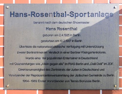 Gedenkteken Sportcomplex Hans Rosenthal