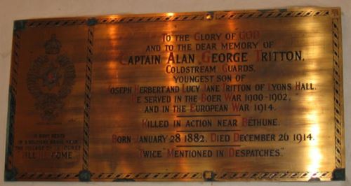 Memorial Captain Alan George Tritton