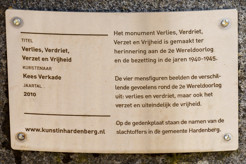 Monument Verlies, Verdriet, Verzet en Vrijheid Hardenberg