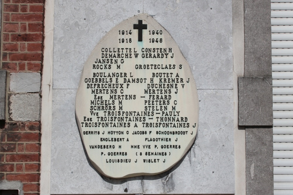Commemorative Plate War Victims Micheroux