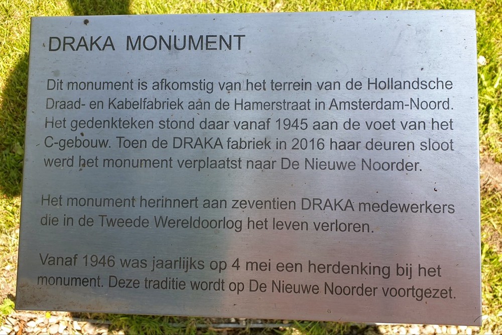 Draka Monument Nieuwe Noorder Begraafplaats #4