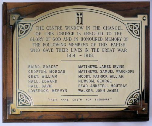 War Memorial Wicklow Parish Church