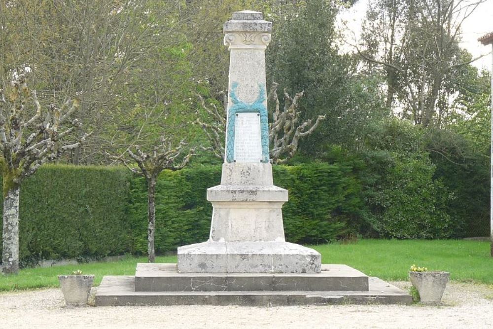 Monument Eerste Wereldoorlog Salignac-de-Mirambeau