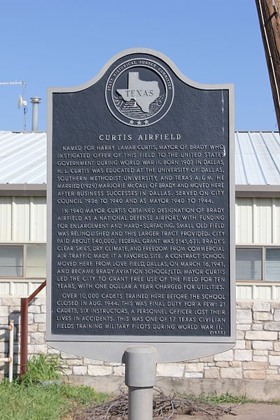 Texas Historic Marker - Curtis Airfield