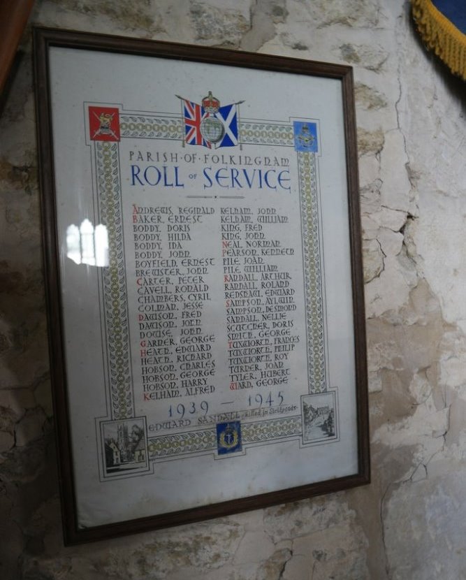 World War II Roll of Honour St. Andrew's Church