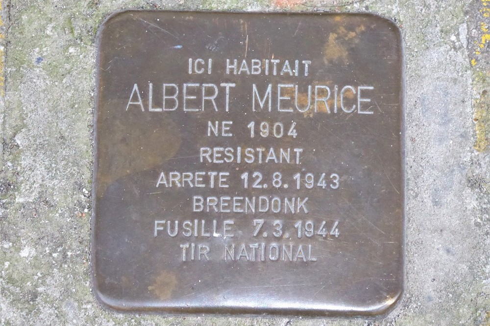 Stumbling Stone Rue Albert Meurice 15