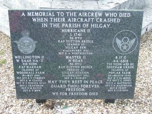 Memorial Crashed Aircraft