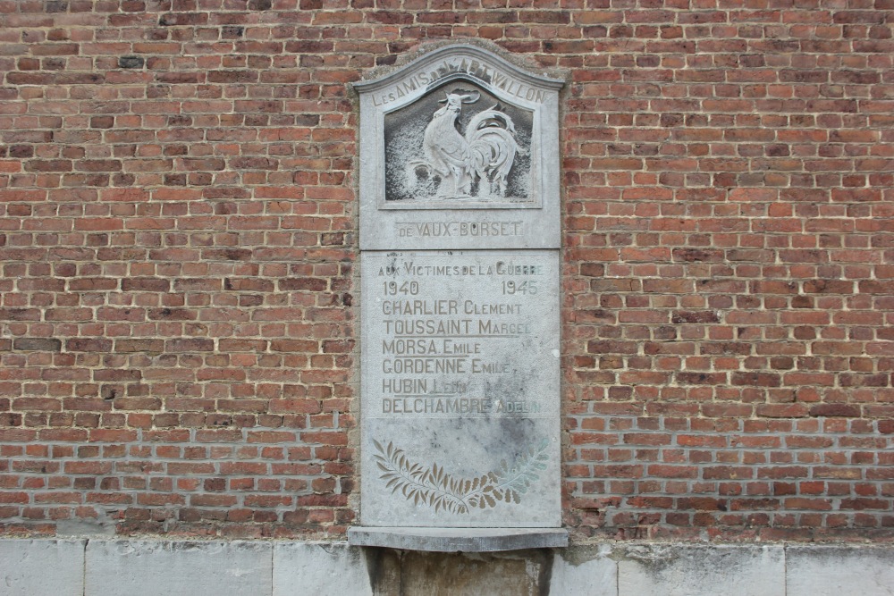 Commemorative Plate Seond World War Vaux-et-Borset