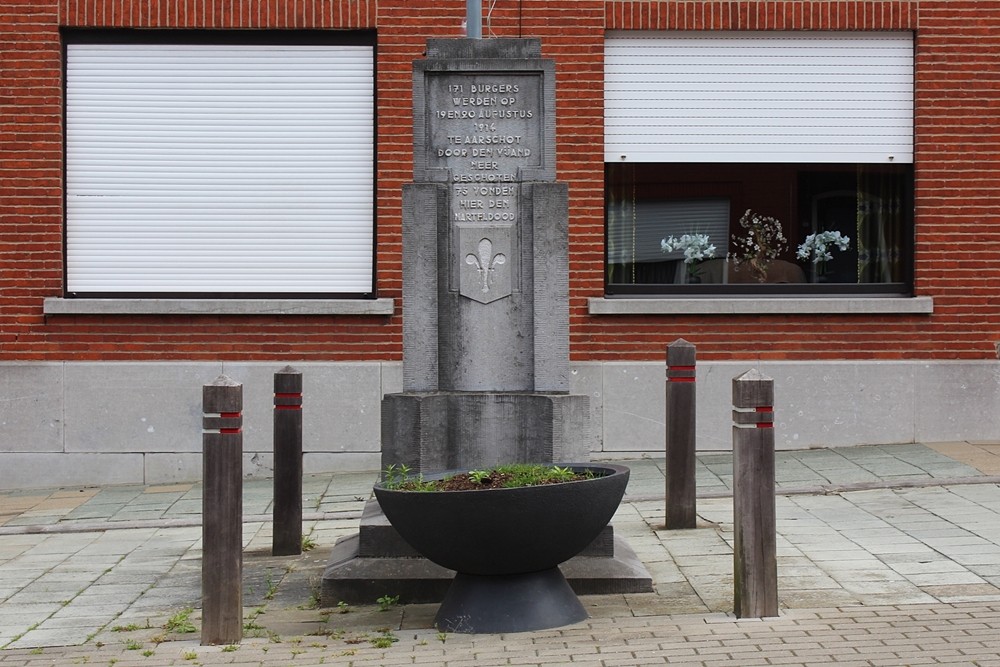 Monument Burgerslachtoffers WO1 Leenstraat Aarschot