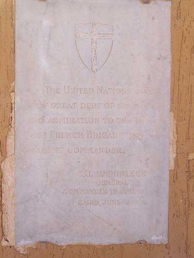 Memorial French Free Forces Tobruk