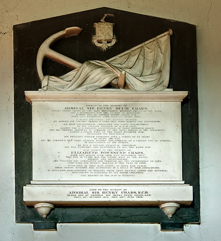 Monument Admiral Sir Henry Ducie Chads