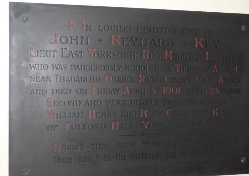 Memorial Lieut. John Reynard Key