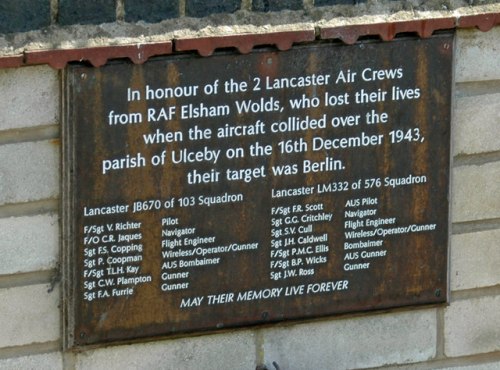 Gedenkteken Neergestorte Lancaster Bommenwerpers