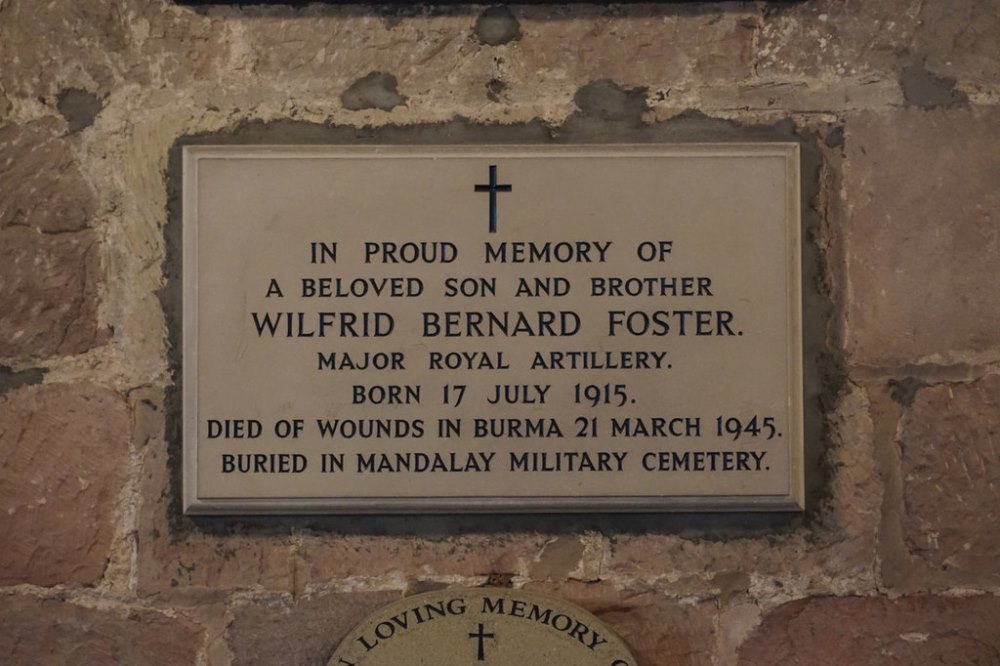 Memorial Major Wilfrid Bernard Foster