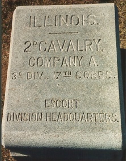 Positie-aanduiding 2nd Illinois Cavalry, Company A (Union)
