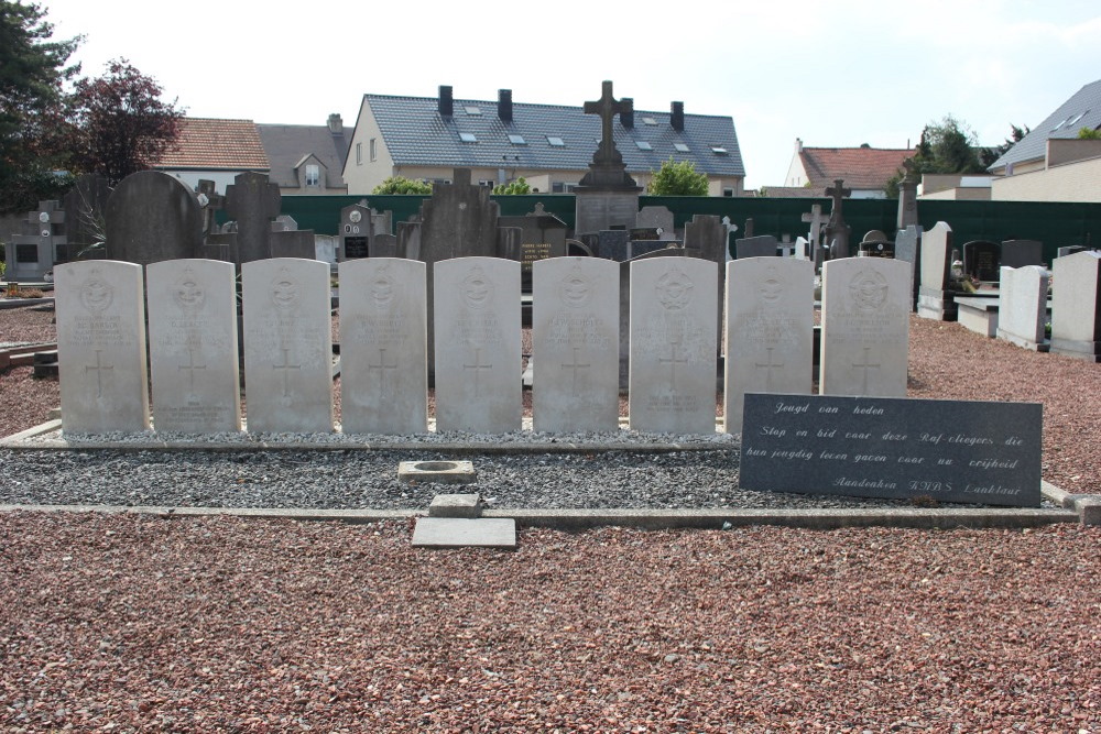 Monument RAF Crew Members Old Cemetery Lanklaar
