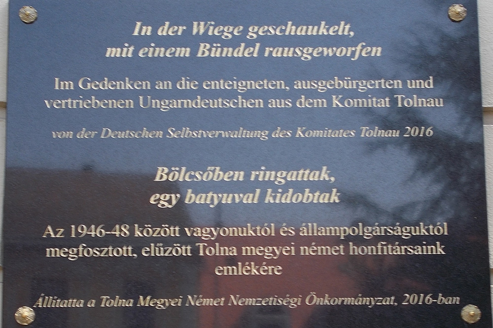 Memorial Ethnic Germans Bonyhd