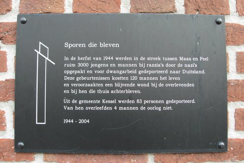 Monument 'Sporen die bleven' R.K. Kerk Kessel