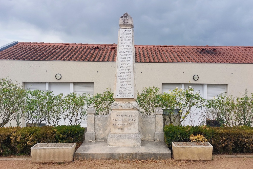 Monument Eerste Wereldoorlog Chalain-le-Comtal