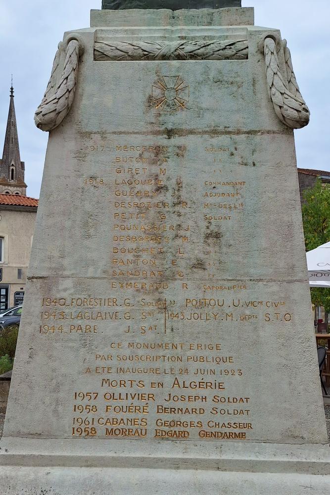 Oorlogsmonument La Roche-Chalais #4