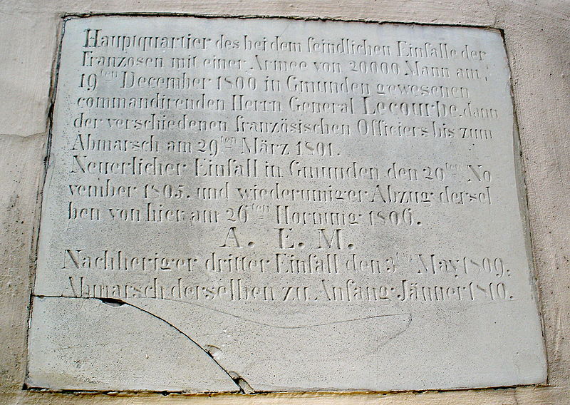 Memorial French Occupation Gmunden