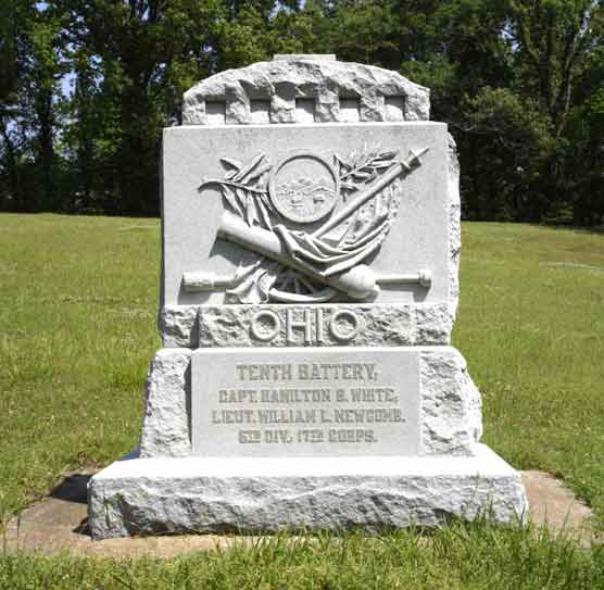 Monument 10th Battery Ohio Light Artillery (Union)