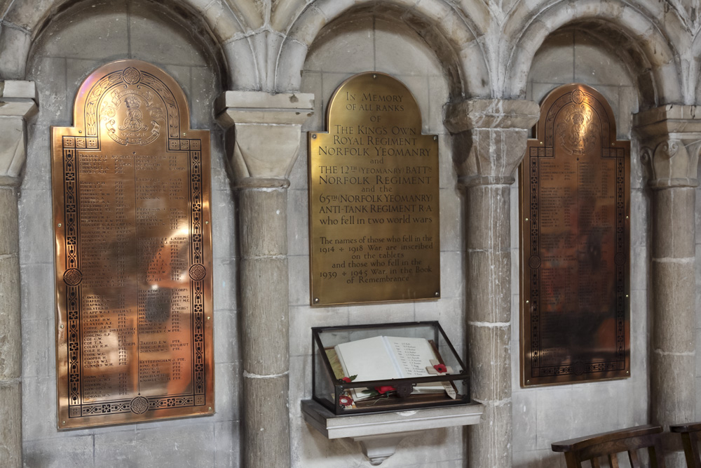Gedenktekens & Herdenkingsramen Wereldoorlogen Norwich Cathedral