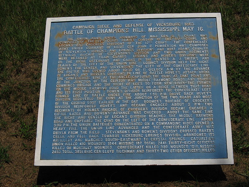 Information Sign Battle of Champion Hill #1
