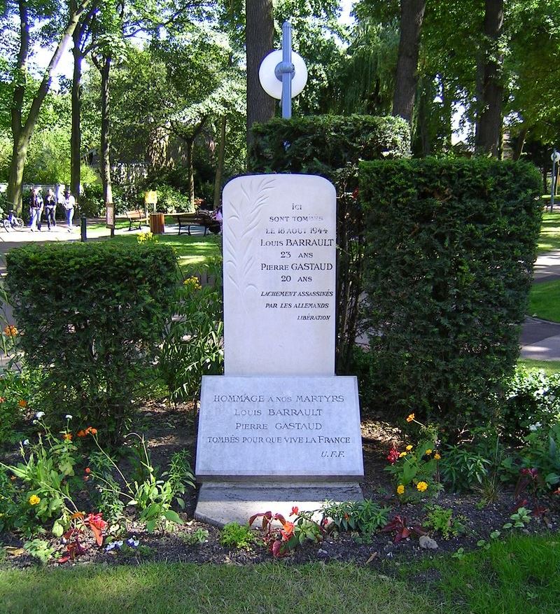 Monument Louis Barrault en Pierre Gastaud