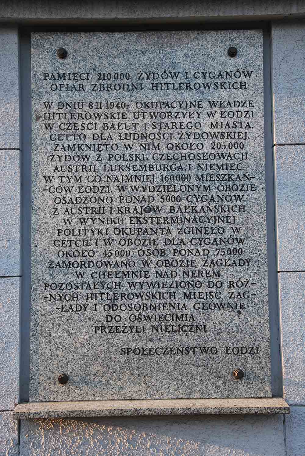 Memorial Litzmannstadt Ghetto