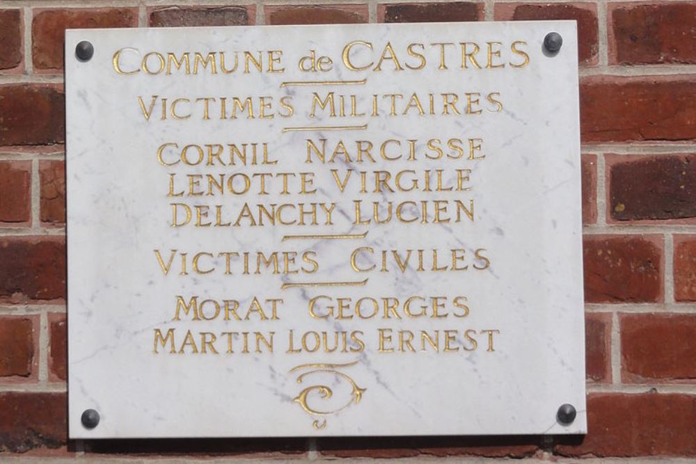 Gedenkteken Eerste Wereldoorlog Kerk Castres