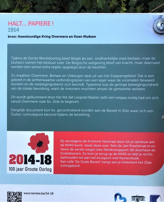 Memorial Route 100 years Great War - Information Board 14 #4