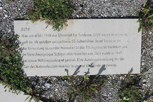 Reference to Old War Memorial Silbertal