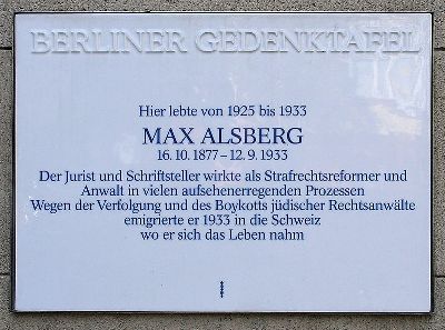 Gedenkteken Max Alsberg