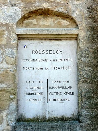 Oorlogsmonument Rousseloy