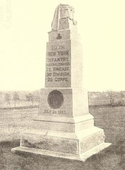 Monument 10th New York Volunteer Infantry