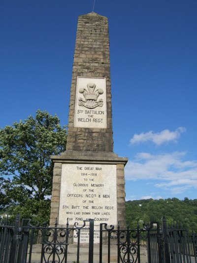 Oorlogsmonument 5th Battalion - The Welch Regiment