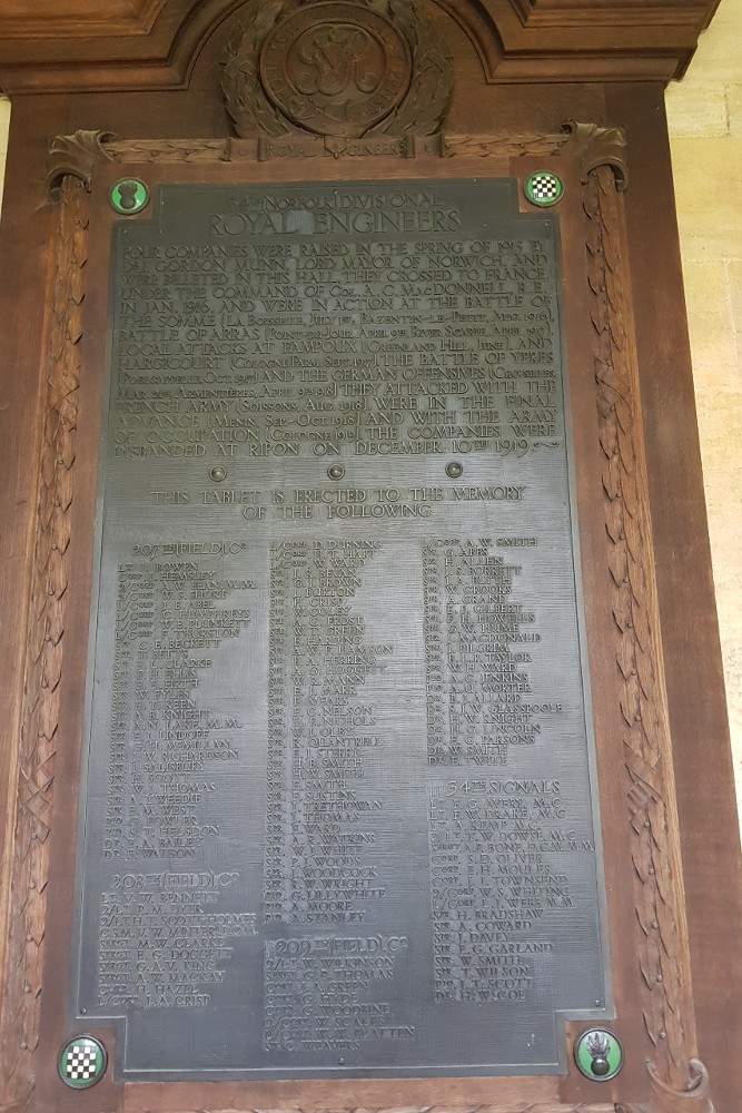 War Memorial Norwich Cathedral - Royal Engineers #2