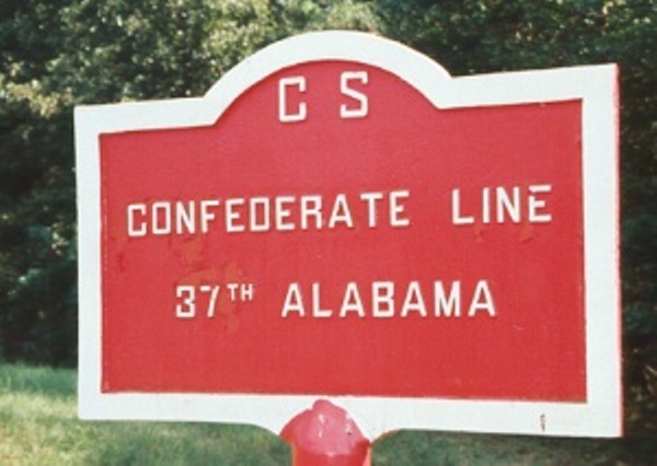 Position Marker 37th Alabama Infantry (Confederates)