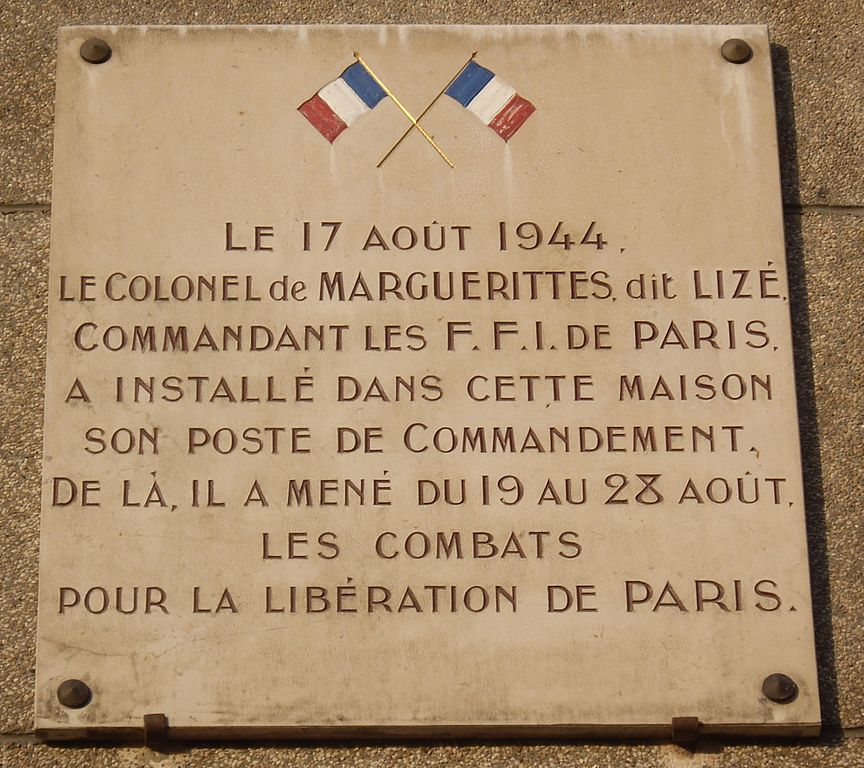 Gedenkteken Commandopost Colonel de Marguerittes